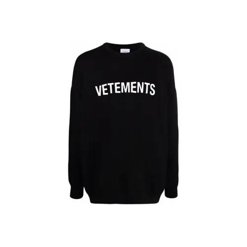 Vetements Черный Унисекс Свитеры