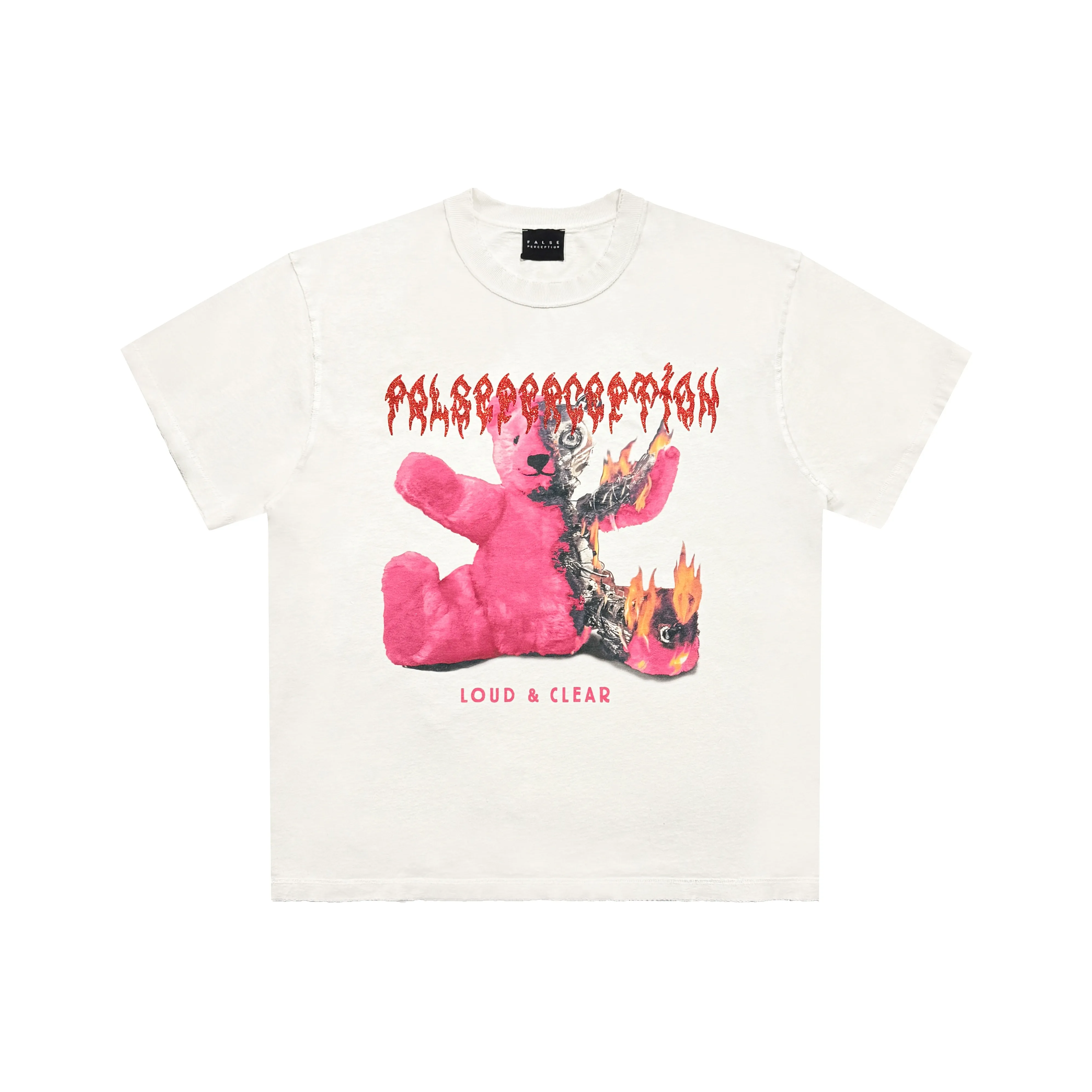 False Perception T-Shirt Унисекс Потертый Белый