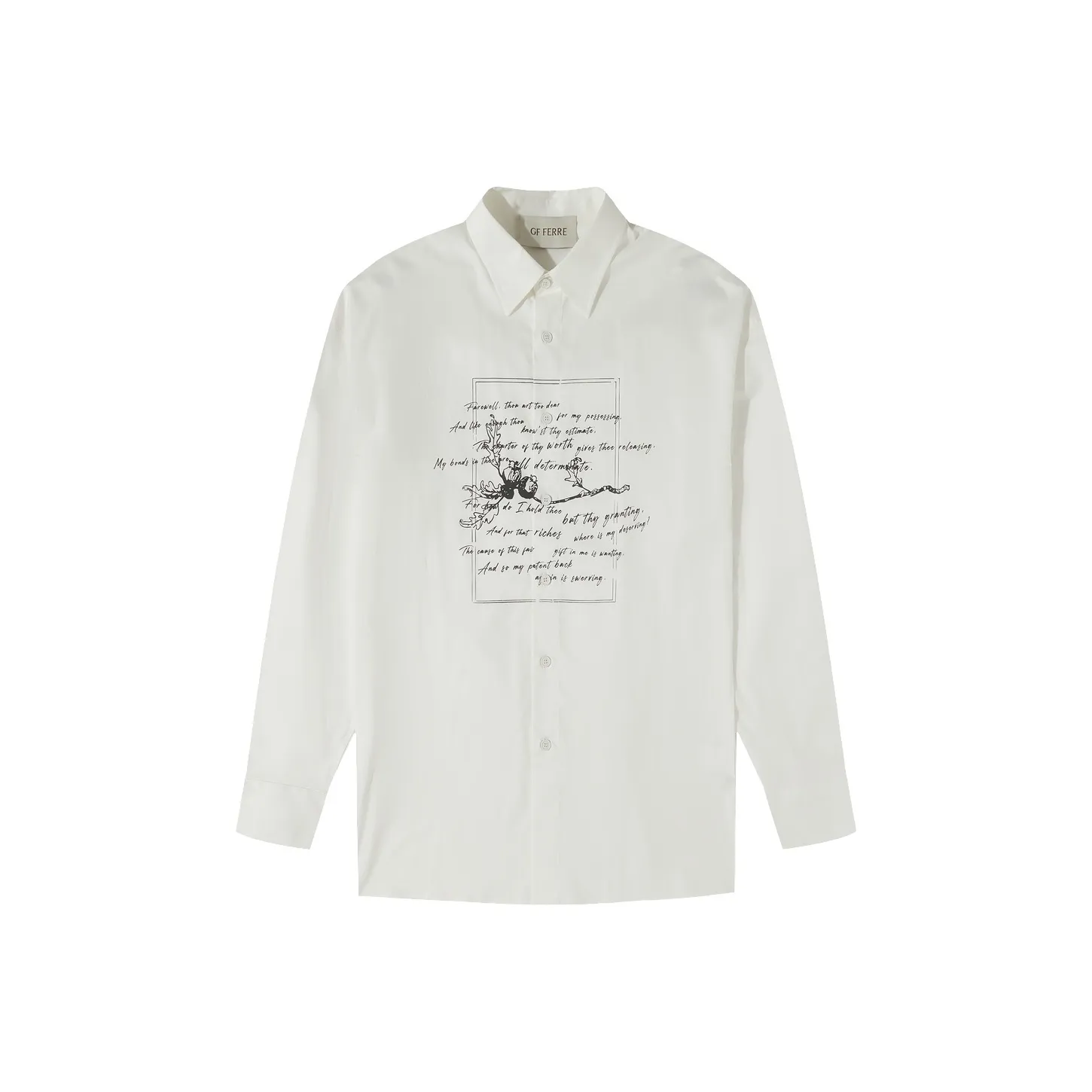 GF Ferré Белая Унисекс Рубашка
