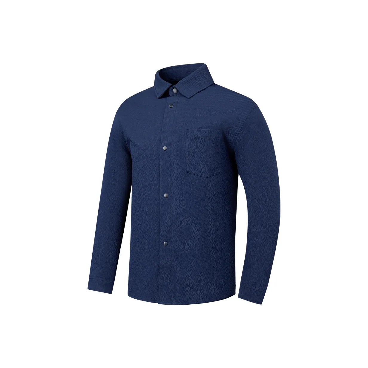 QIAODAN Рубашка Мужская Сатиновая Blue Ribbon