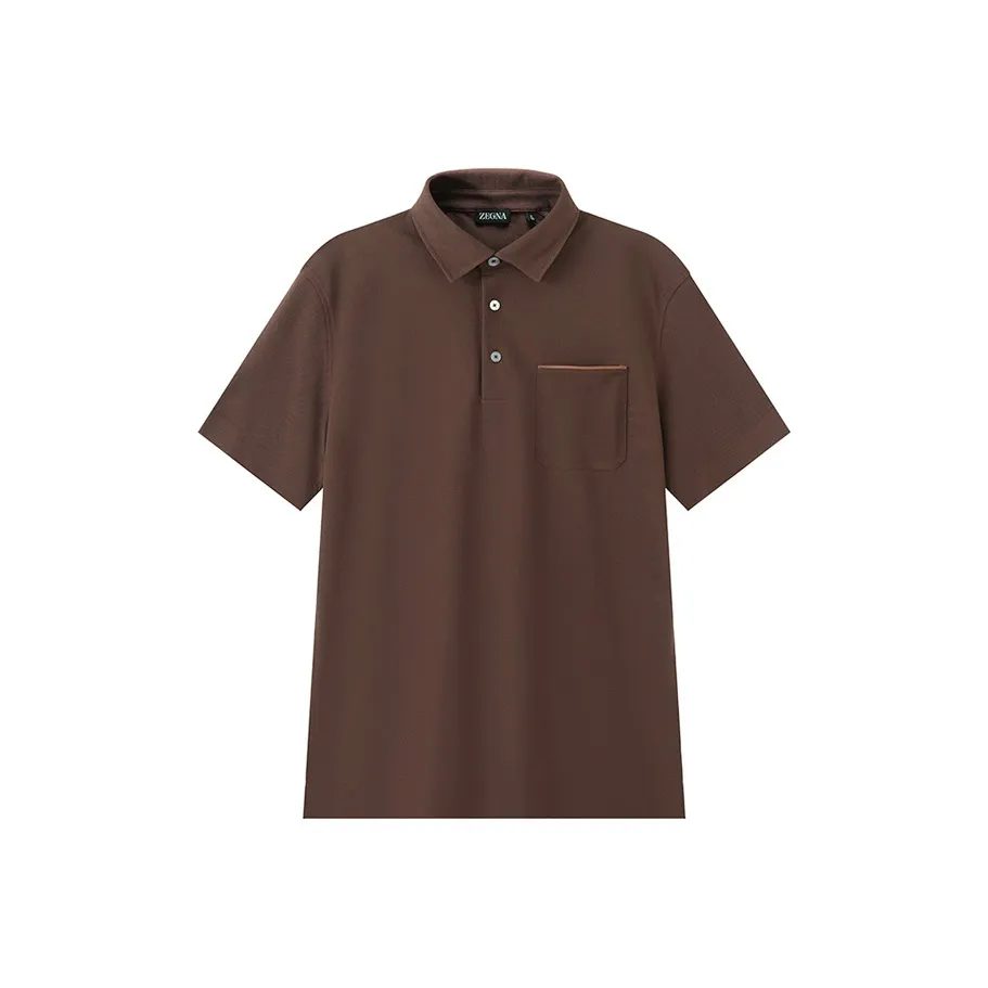 Zegna SS24 Polo Shirt Men's Umber