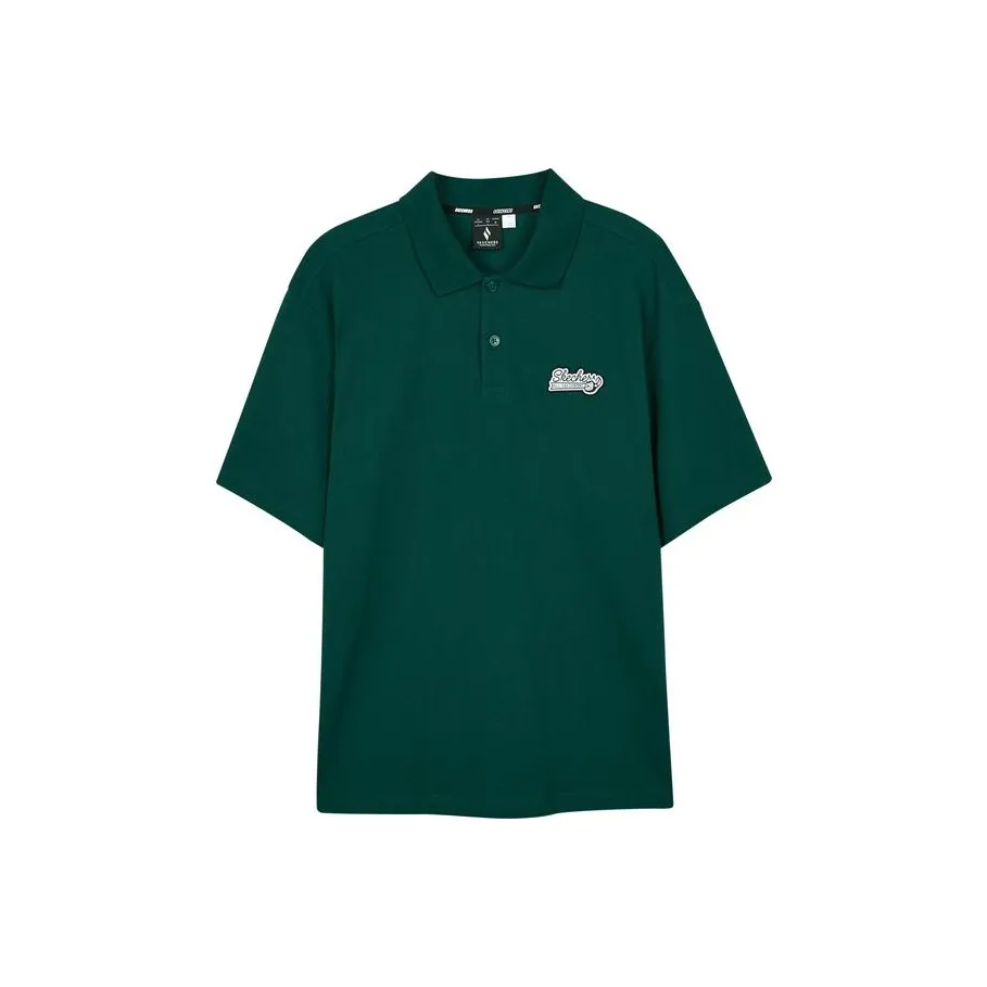 Skechers Funny Monster Polo Shirt Men's Yellow Pine Green