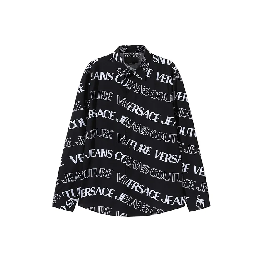 VERSACE JEANS COUTURE SS24 Рубашка Мужская Черная