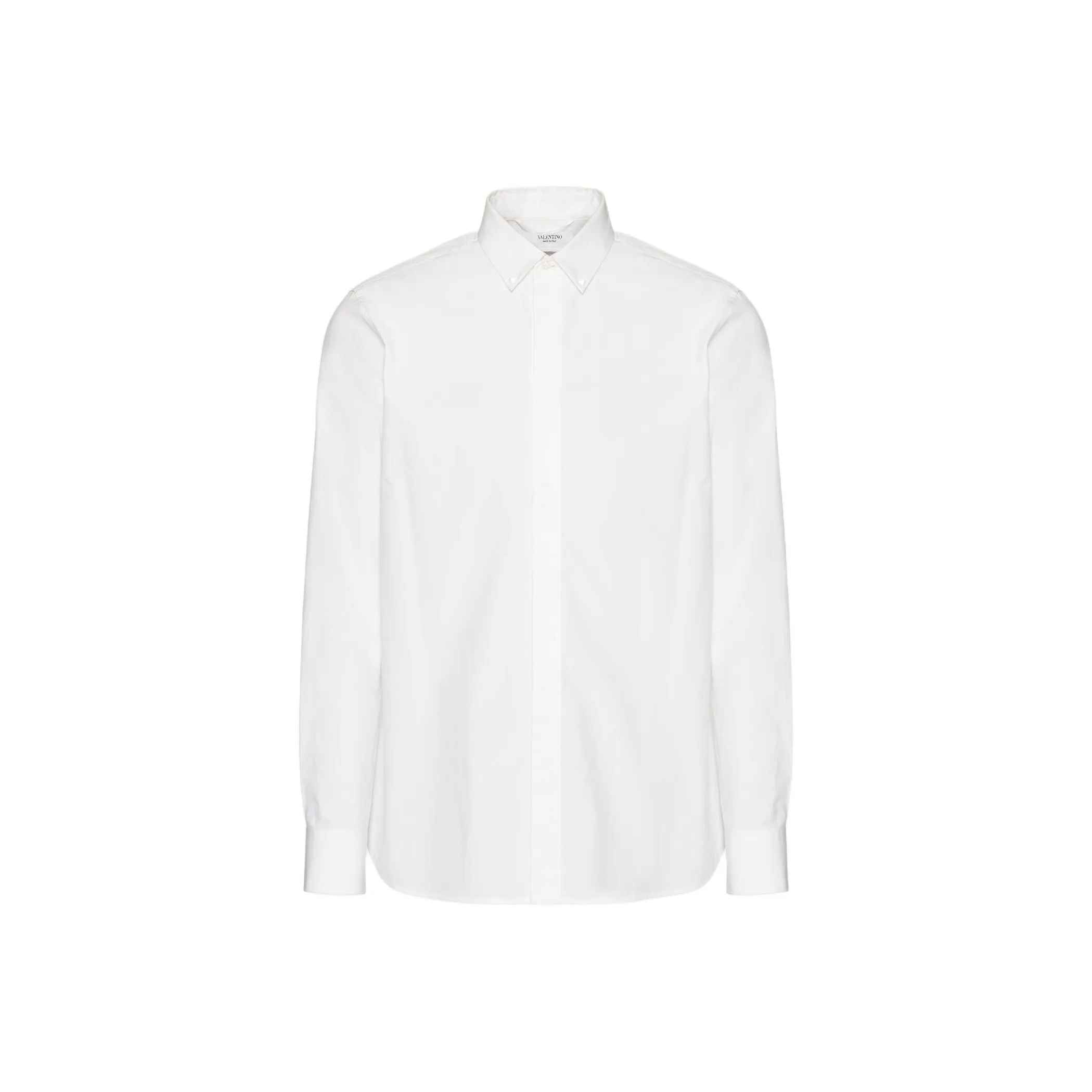 Valentino Stud Detailed Curved Hem Shirt