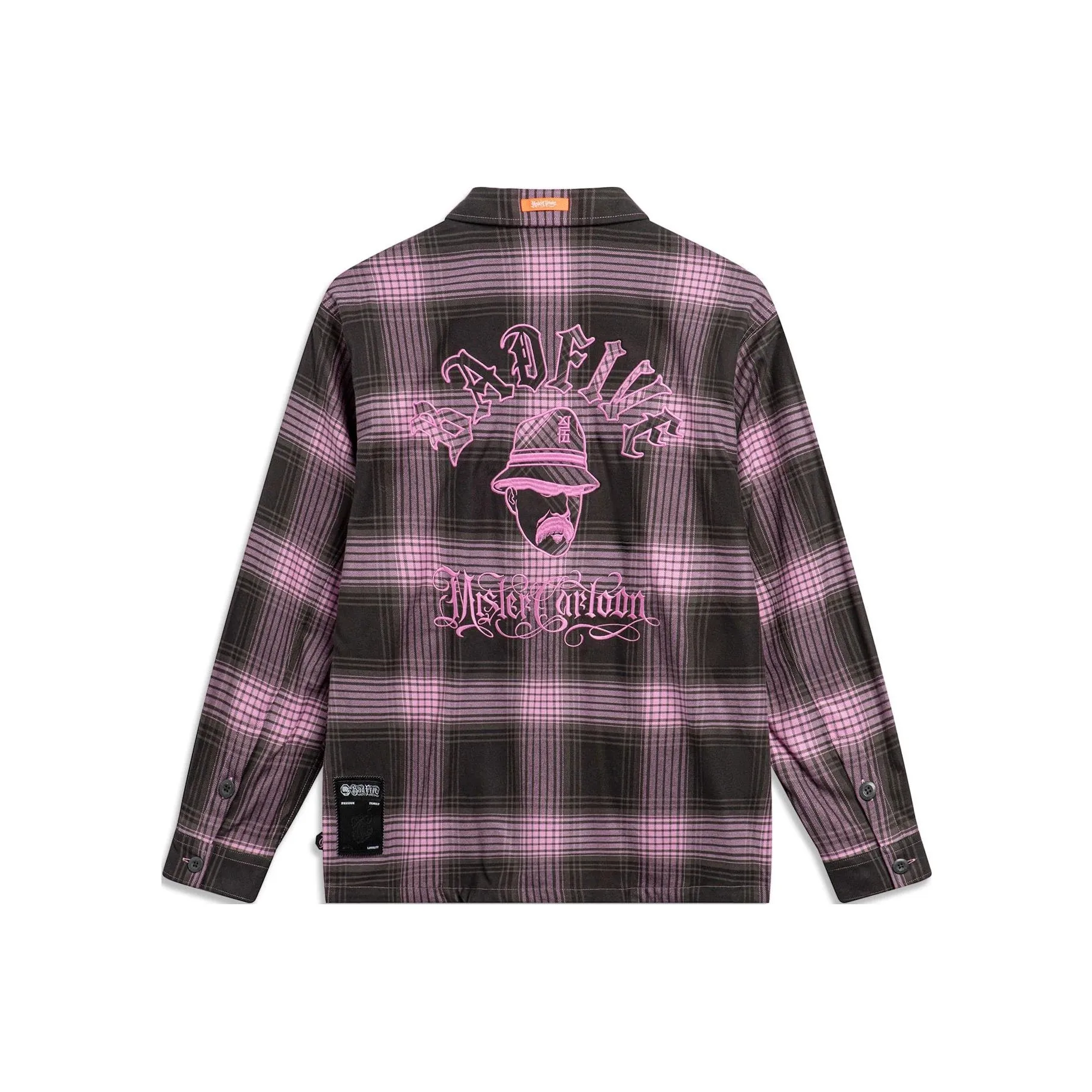 LiNing Badfive Shirt Men's Obsidian Gray Dream Pink Road Gray