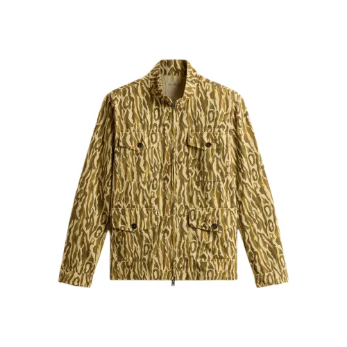 WOOLRICH Бежевый Камуфляж Мужские Рубашки