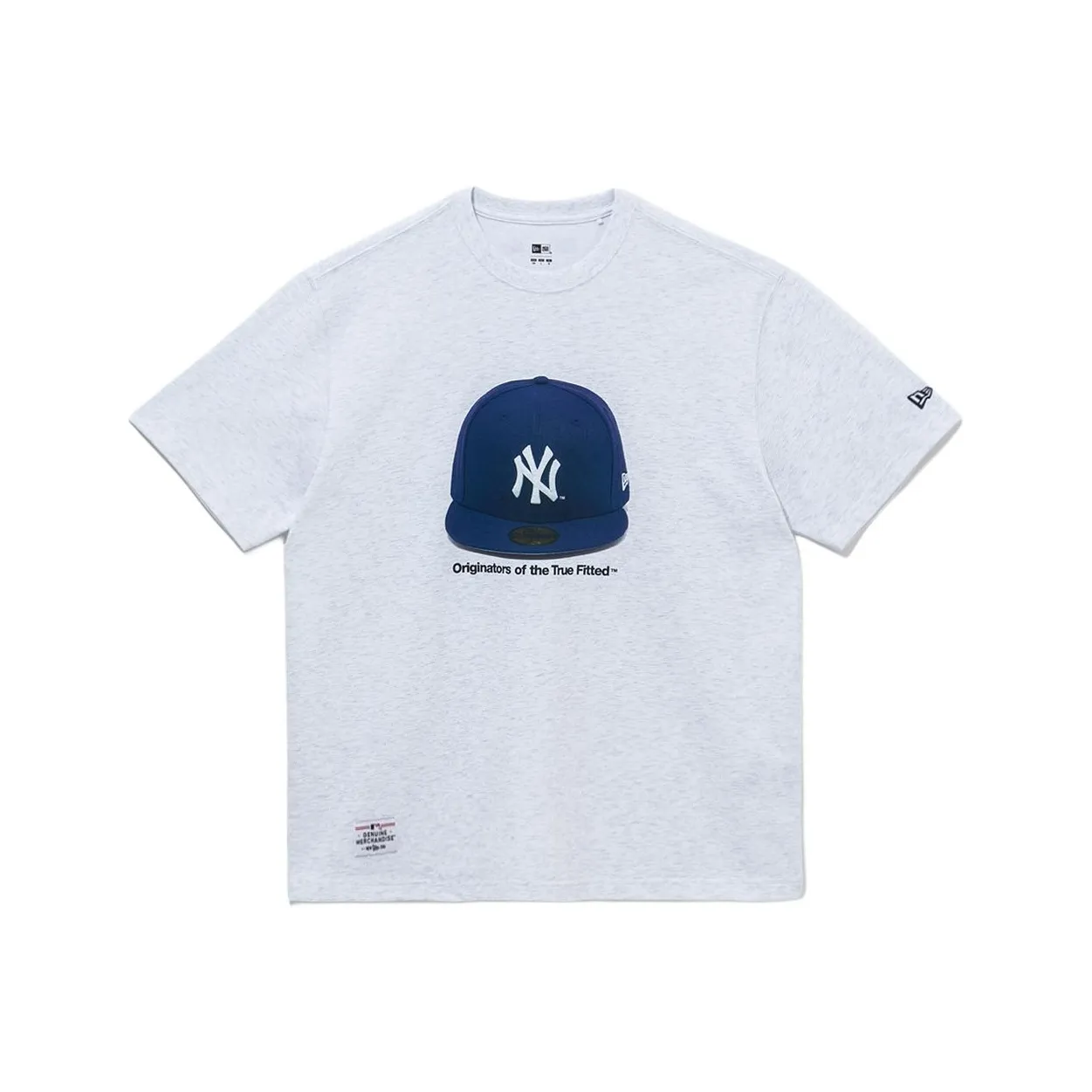 New Era T Shirt Unisex Heather Gray