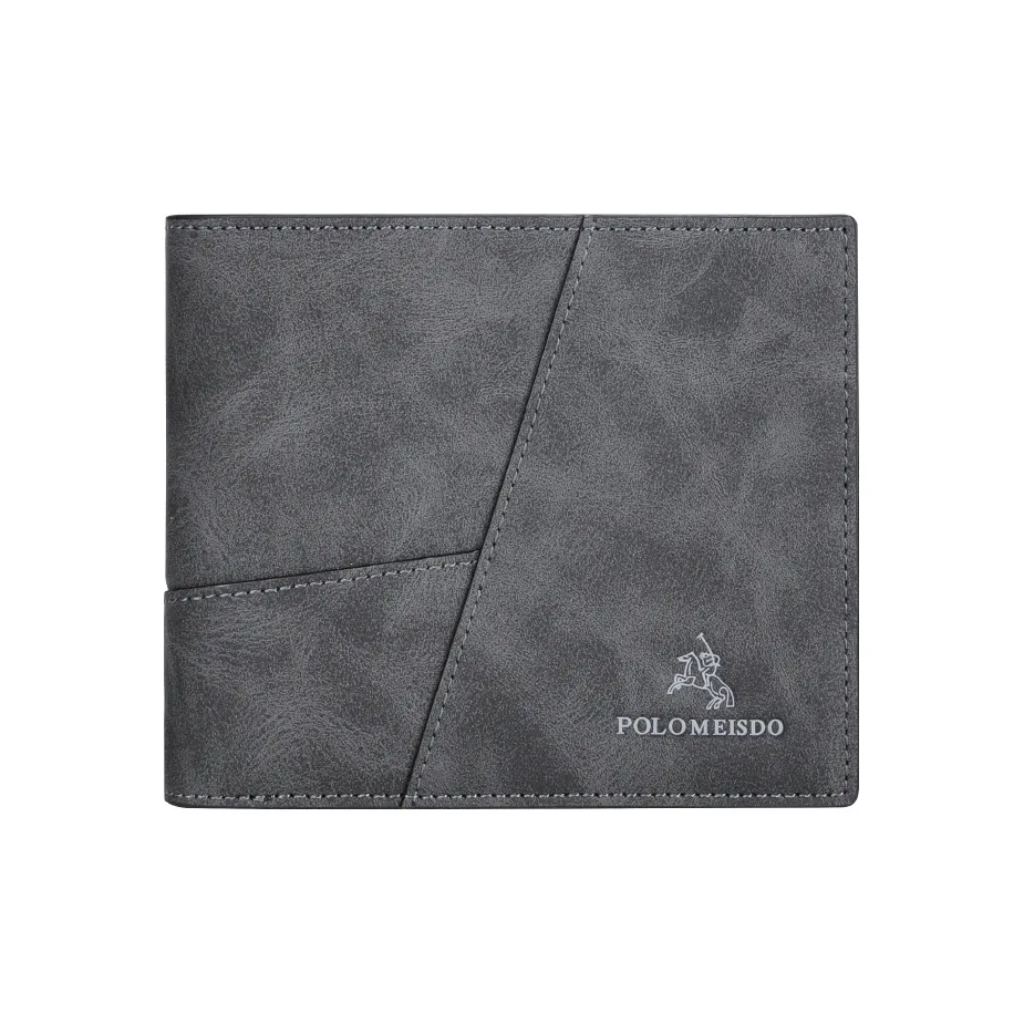 POLOMEISDO Синтетическая кожа Премиум бренд Мода Укороченный кошелек Мужской Градиент серый