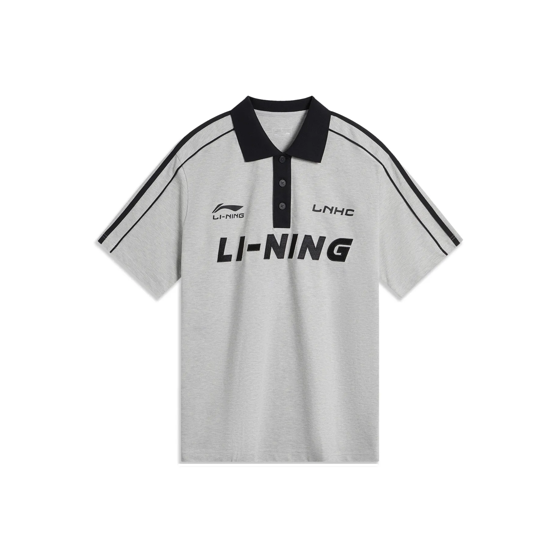 LiNing Sports Life Collection Polo Shirt Men's Heather Gray Light Smoke Gray