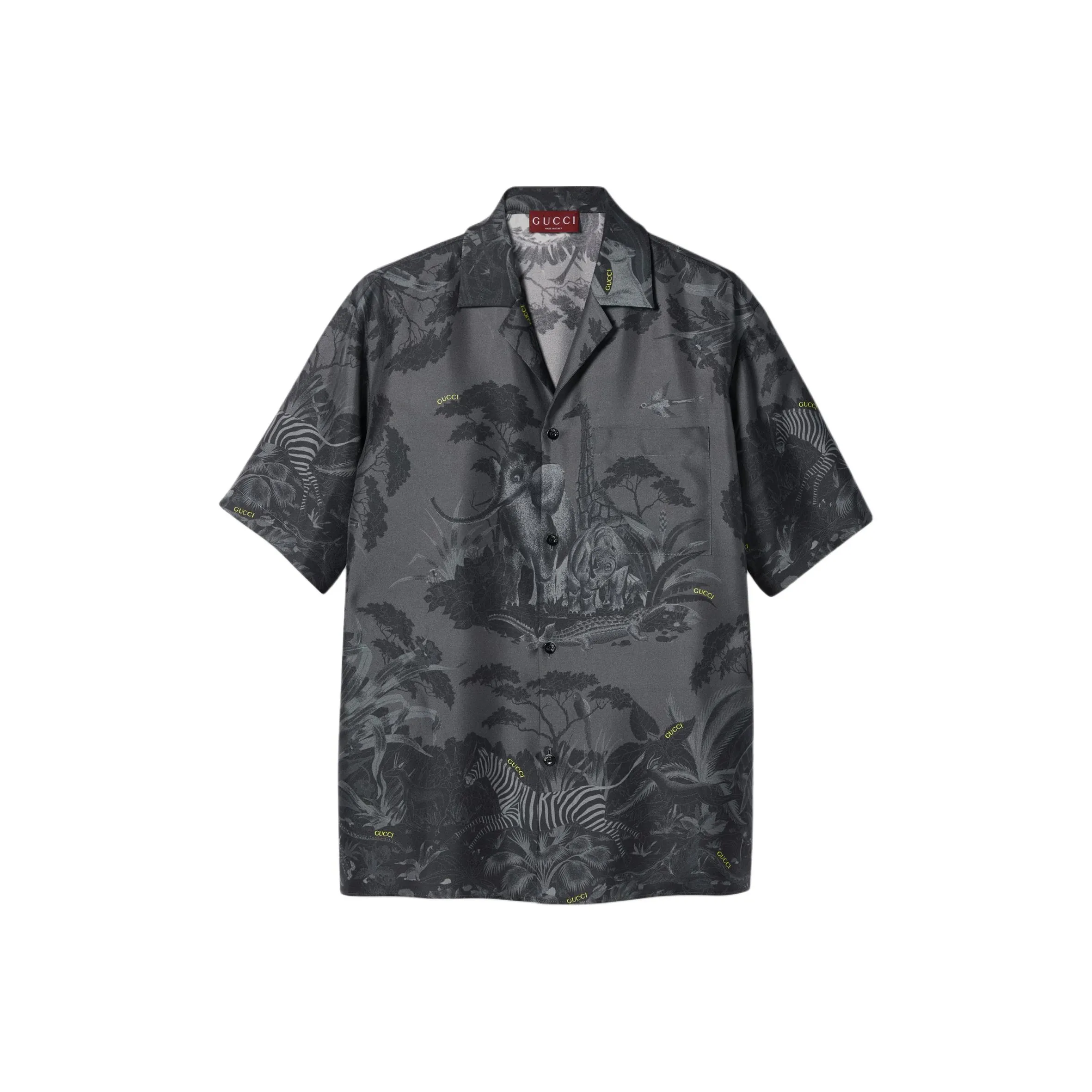 GUCCI Flora And Fauna-print Silk Shirt