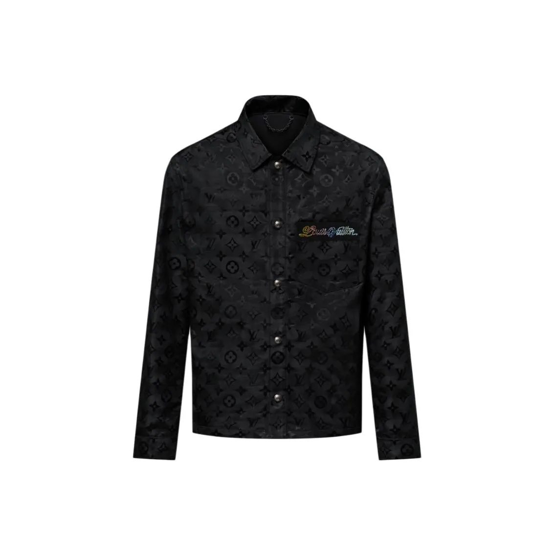 Lv Monogram Moire Jacquard Silk Overshirt