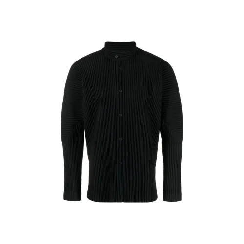 Homme Plissé Issey Miyake Черная Рубашка для Мужчин