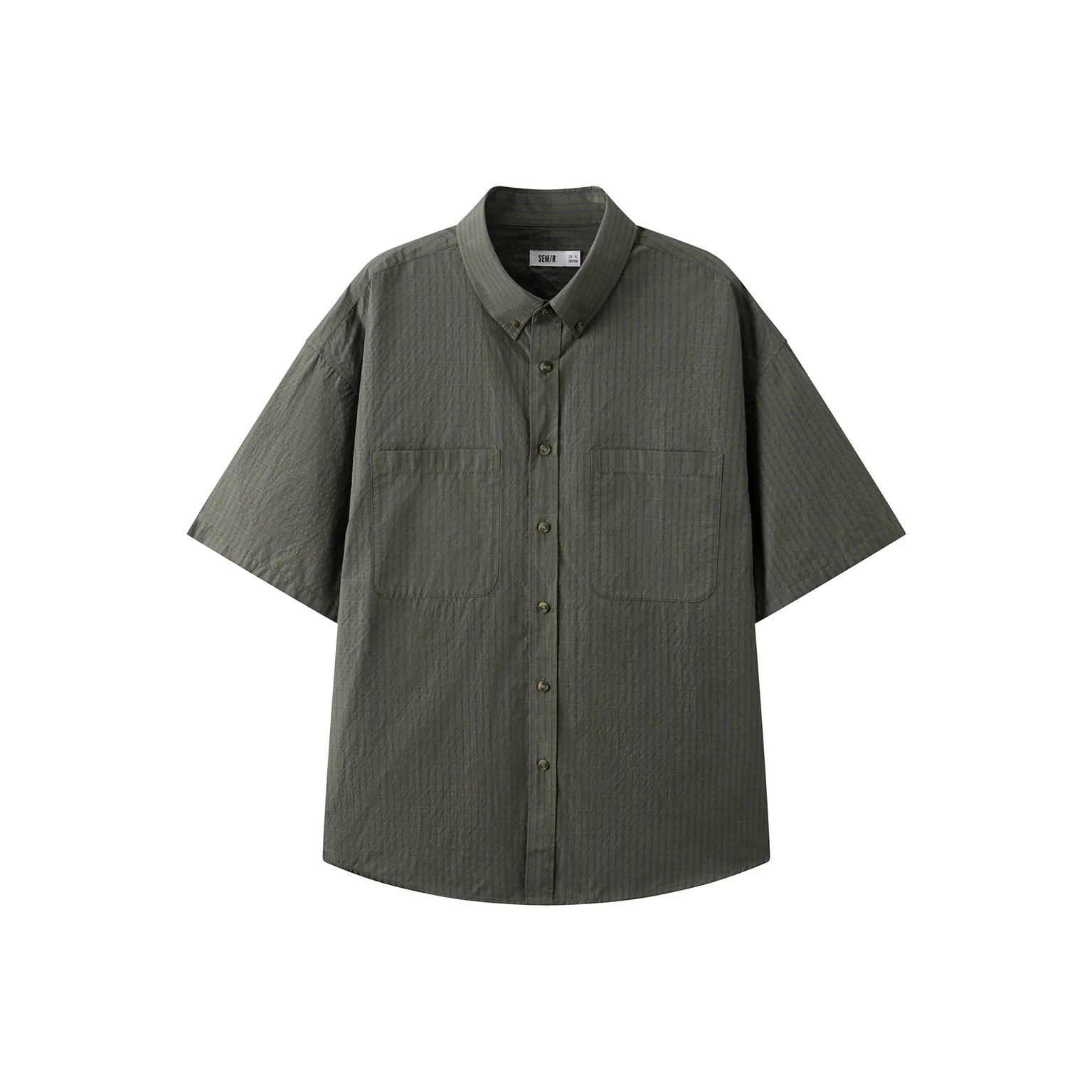 SEM R Рубашка Мужская Зеленая Тон 00344