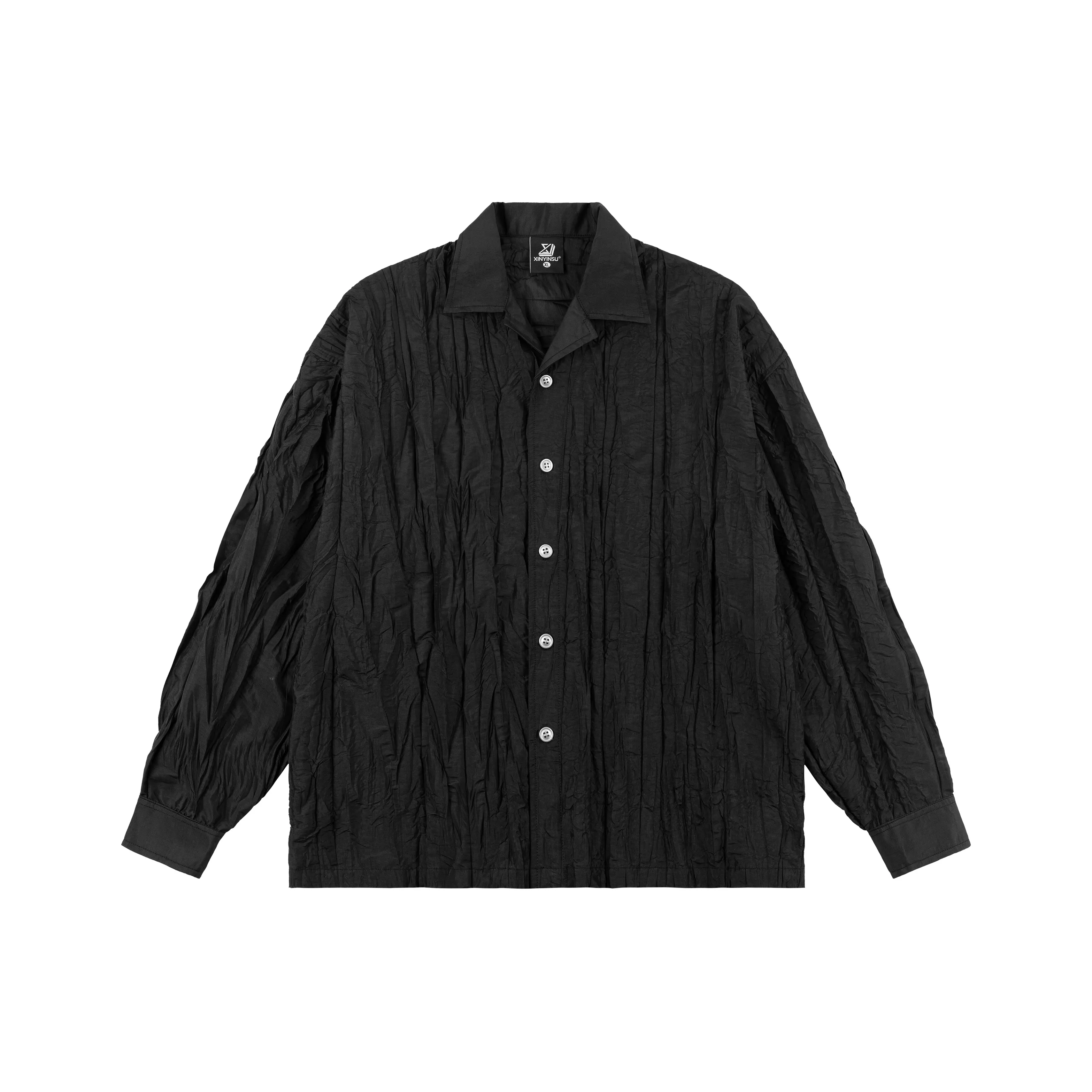 XINYINSU 24FW Long Sleeved Shirts Unisex Black