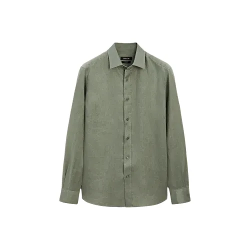 Massimo Dutti Зеленые Мужские Рубашки