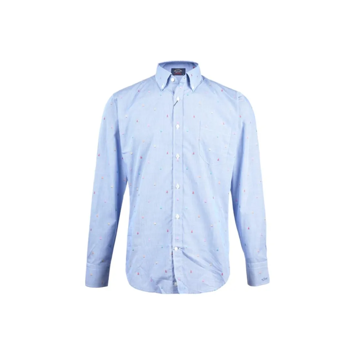 Paul Shark Yachting Рубашка Мужская Синяя Фиолетовая