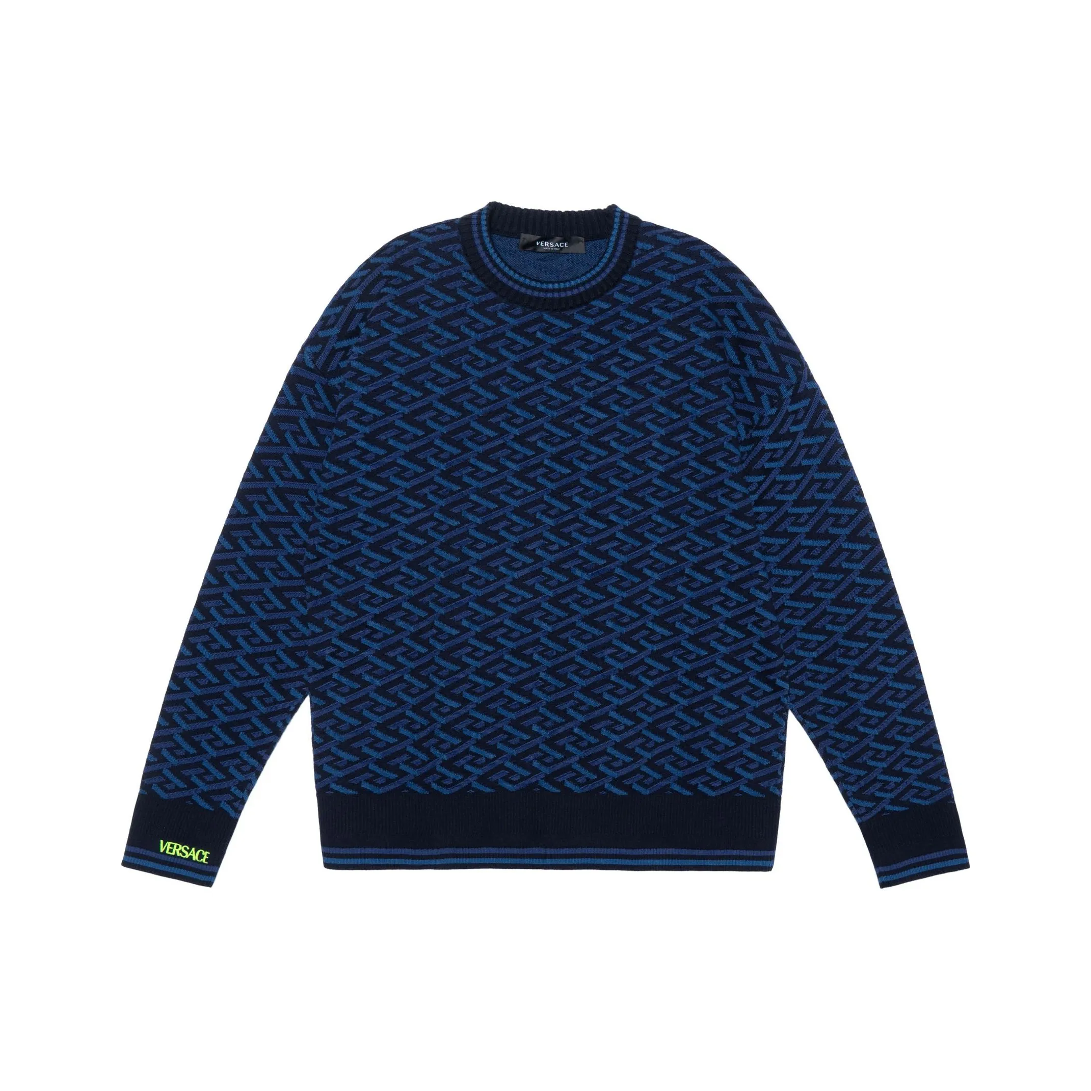 VERSACE Jacquard Monogram Knit Sweater