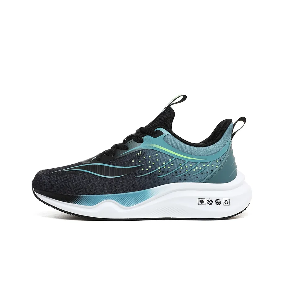 Кроссовки Gaius Durant для бега, низкий топ, черный, зеленый, мужской