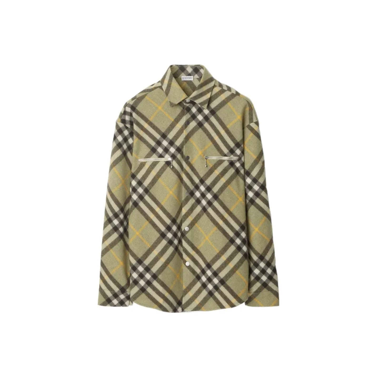 Burberry Checked Wool blend Shirt Jacket