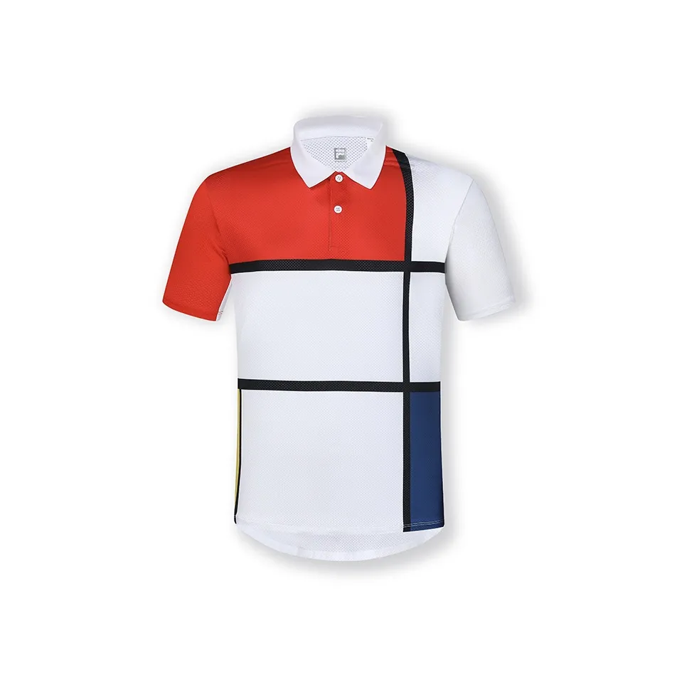 FILA Tennis Polo Shirts Men's All Over Print
