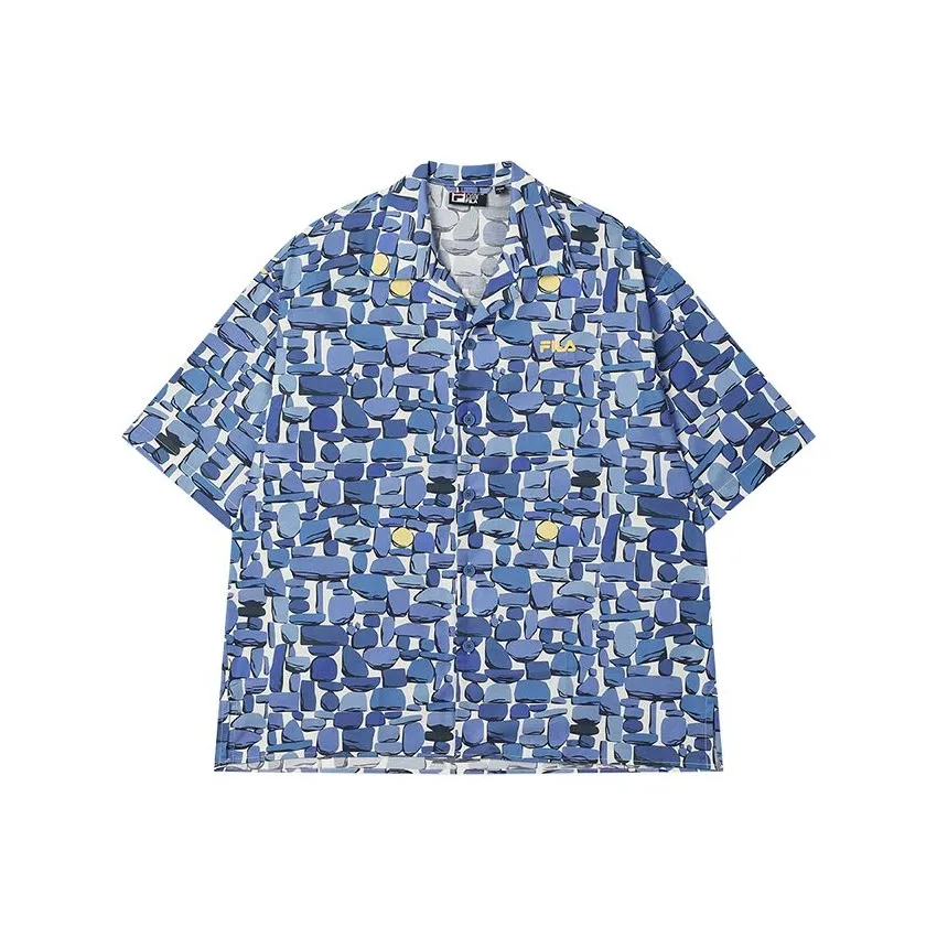 FILA x Tim Lahan ORIGINALE Рубашка Унисекс С принтом по всей поверхности 2