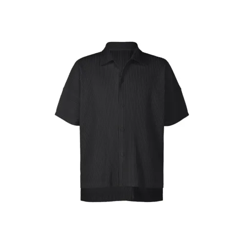 Homme Plissé Issey Miyake Черная Рубашка для Мужчин