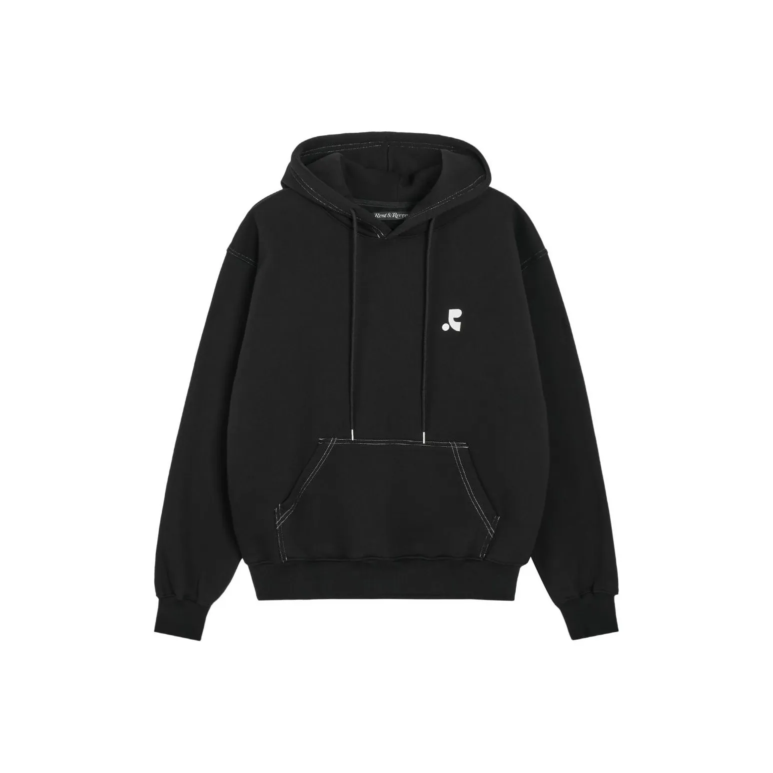 Rest&Recreation OVERSIZED STITCH HOODIE Sweatshirt Unisex Black
