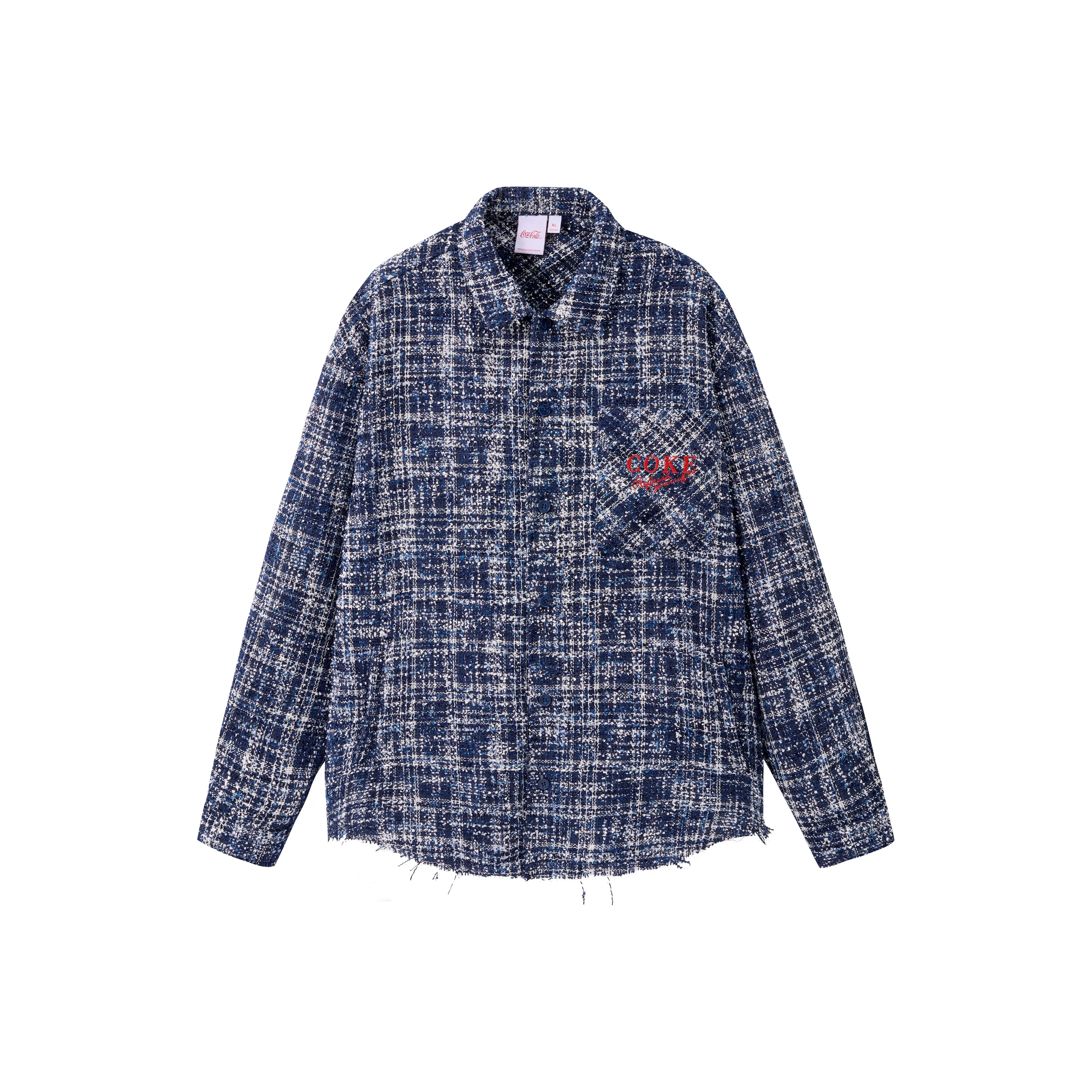 Coke Сине-белая клетка Унисекс Рубашки