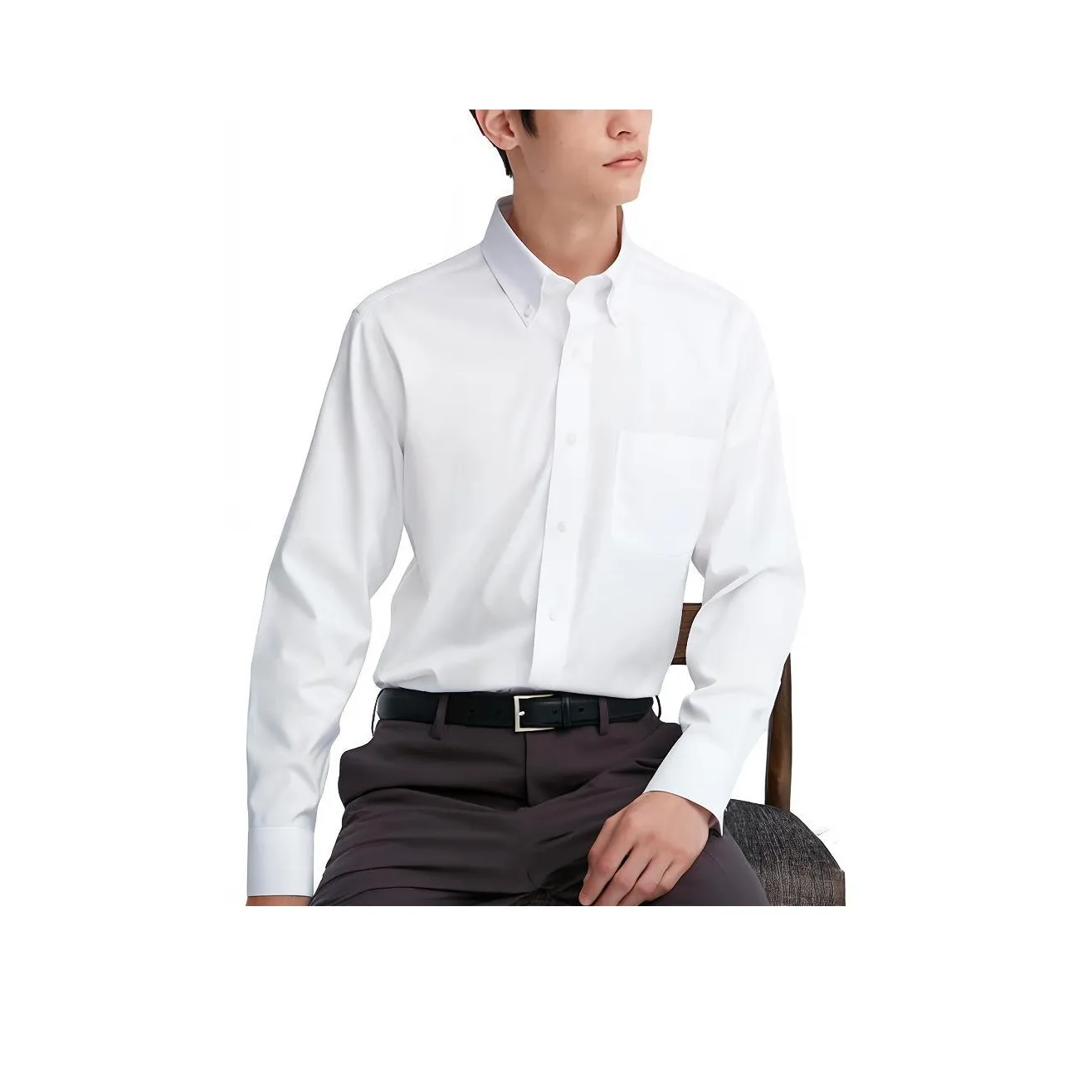 UNIQLO Белые Мужские Рубашки