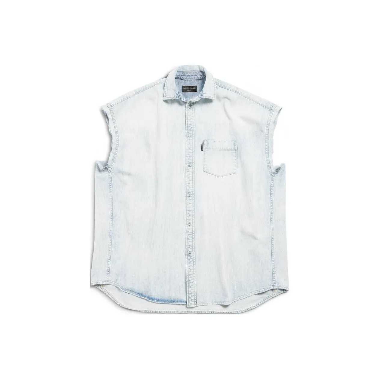 Balenciaga Collared Denim Vest