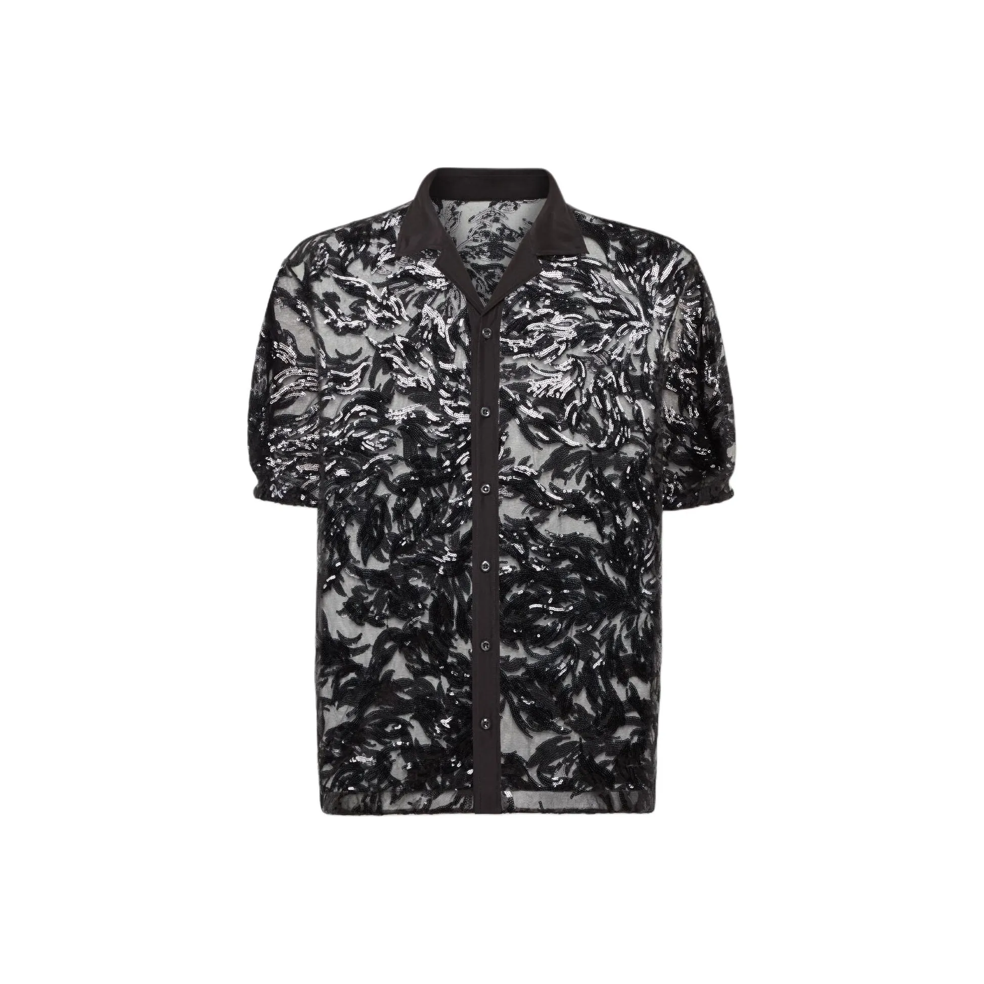 Dsquared2 Sequin Embroidered Short Sleeved Shirt