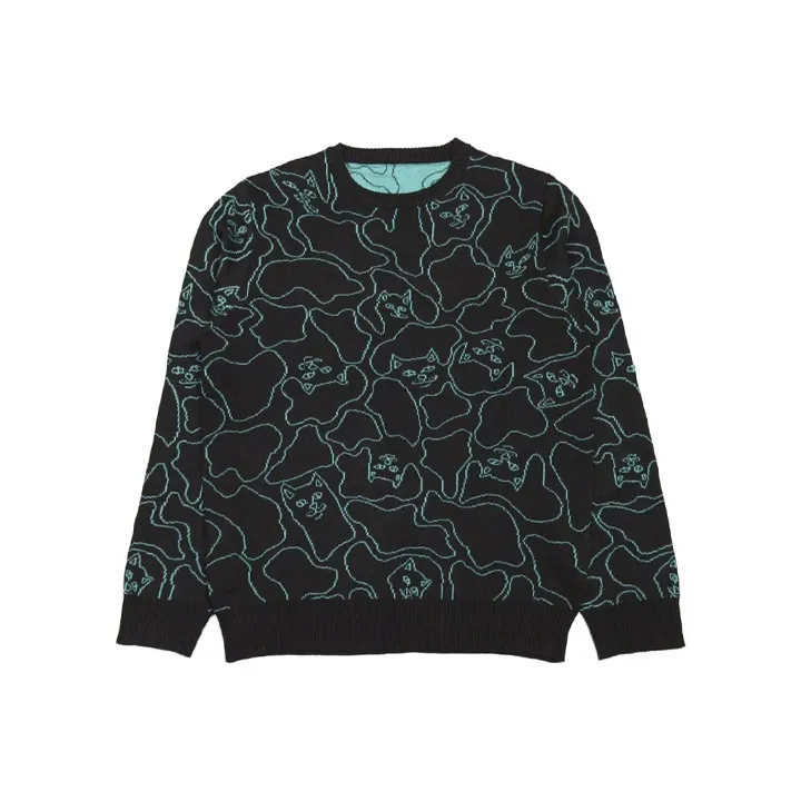 RIPNDIP Свитер Унисекс Черный Синий