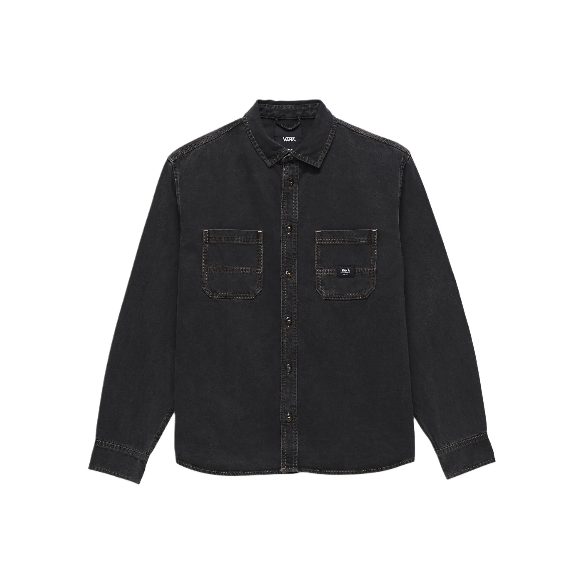 Vans Stevens Denim Long Sleeve Woven Shirt Shirt Men's Black