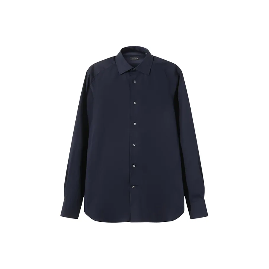 Ermenegildo Zegna Темно-синие мужские рубашки