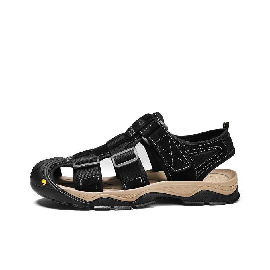 Jeep Breathable Beach Sandals Lacoste Men's Black