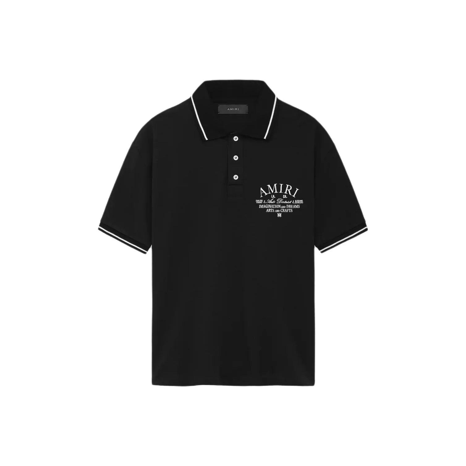 AMIRI Logo Embroidered Short Sleeved Polo Shirt