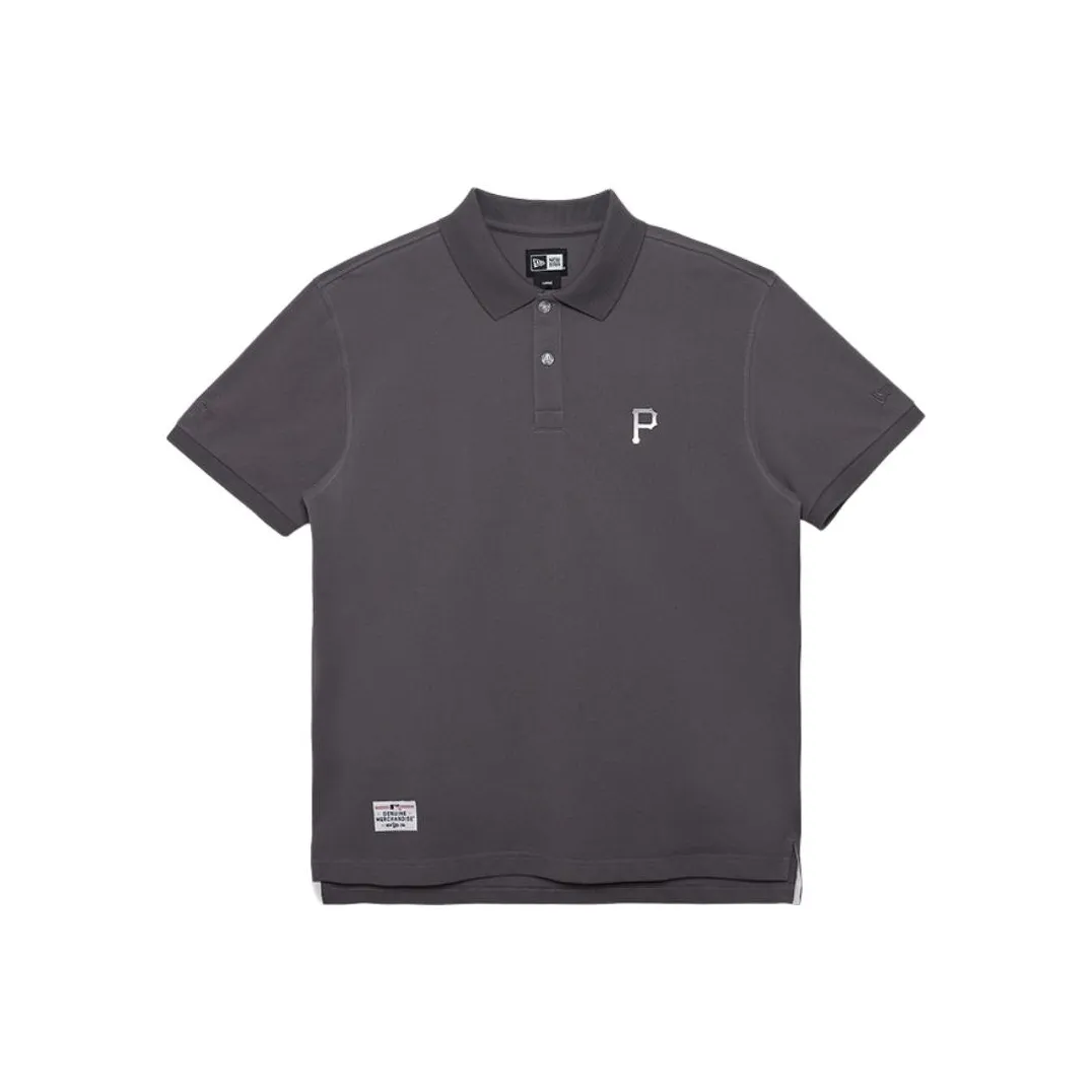 New Era x MLB SS24 Pittsburgh Pirates Polo Shirt Unisex Gray