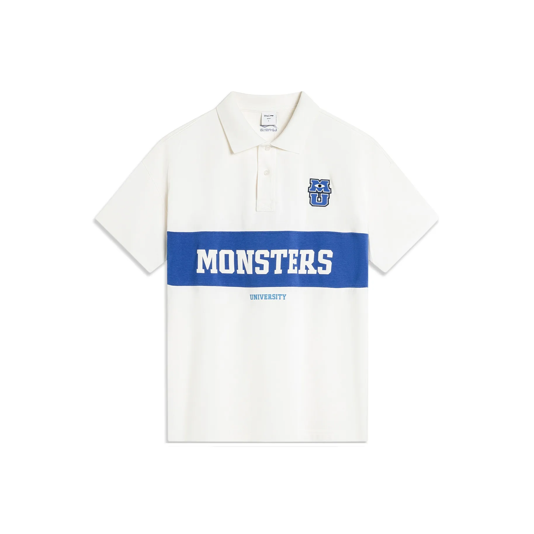LiNing x Disney Поло Унисекс Айвори Цветной Синий