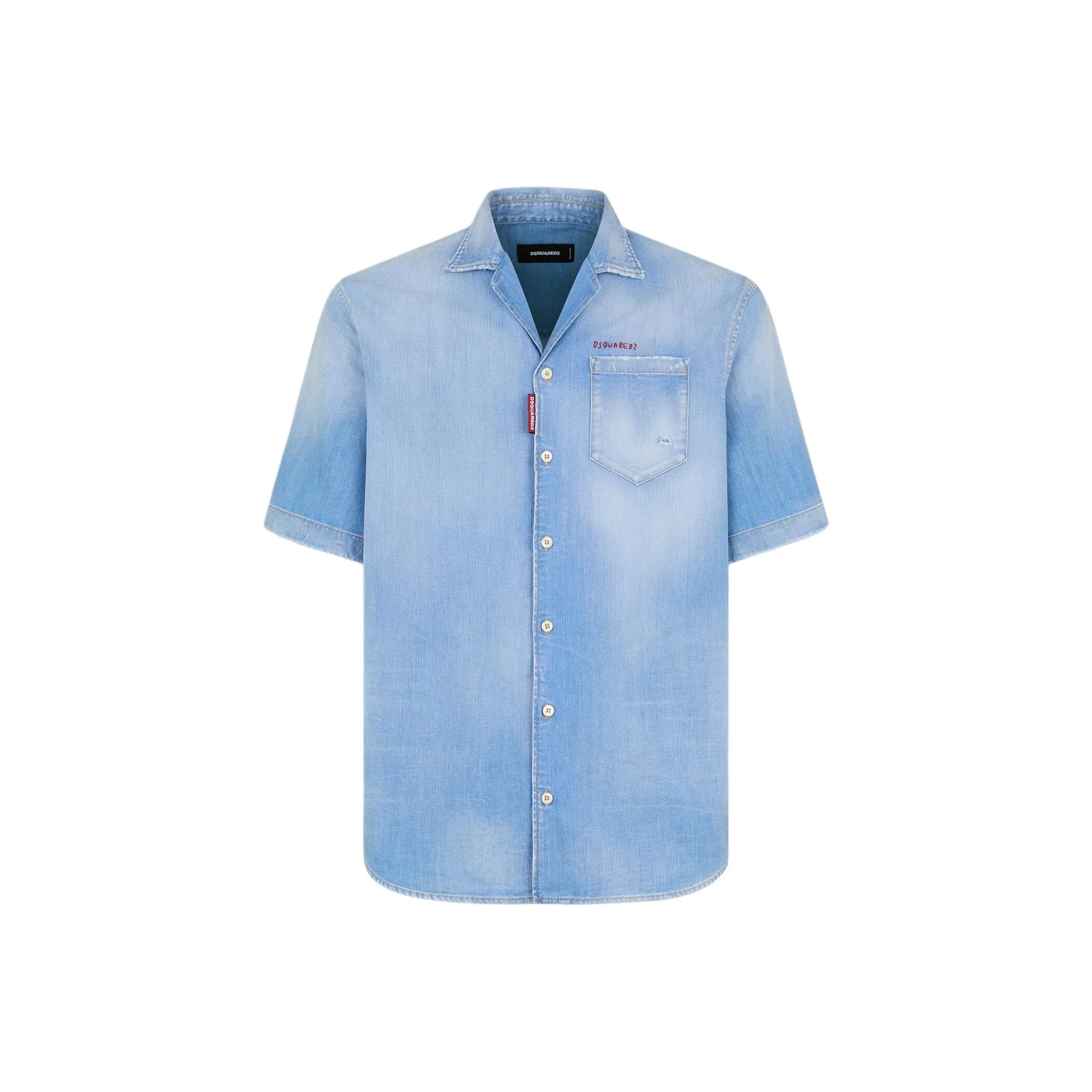 Dsquared2 Faded Distressed Denim Shirt