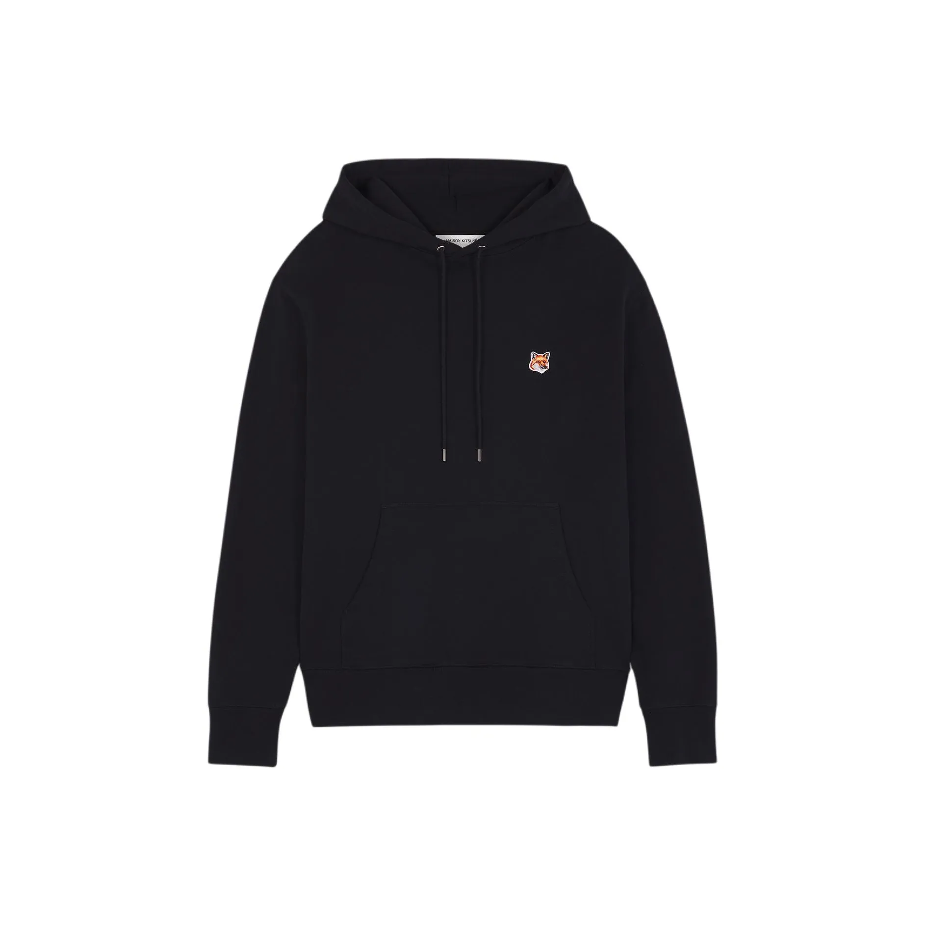 Maison Kitsuné Fox Head Patch Drawstring Hoodie