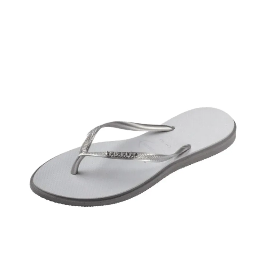 Havaianas Резина Abrasion Resistant Шлепанцы Женские Steel Gray