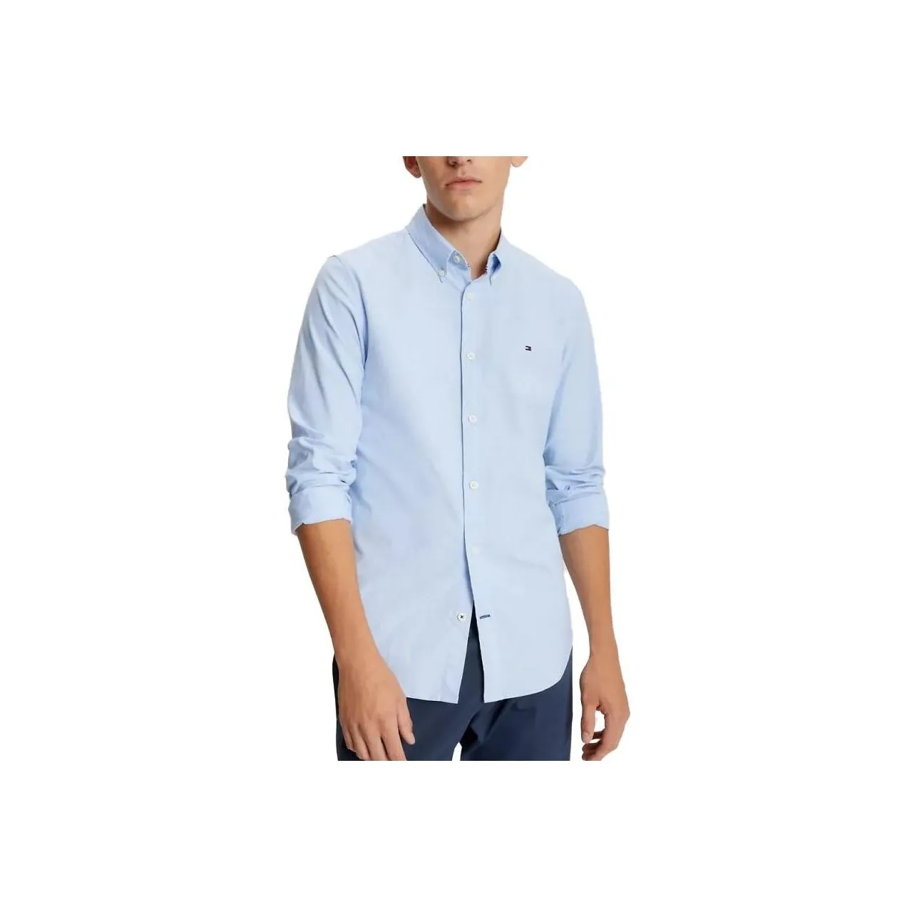 Tommy Hilfiger Slim Fit Oxford Shirt Shirts Dress Shirt Blue Shirt Men's Light Blue