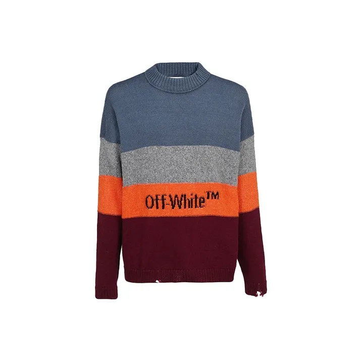 OFF Белый Свитер Мужской Многоцветный