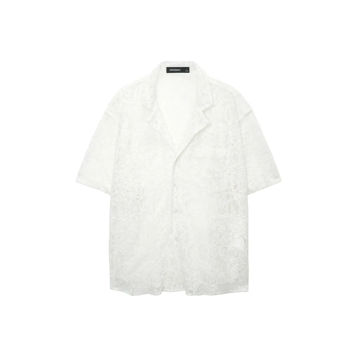 UNVESNO Shirts Unisex Lace White