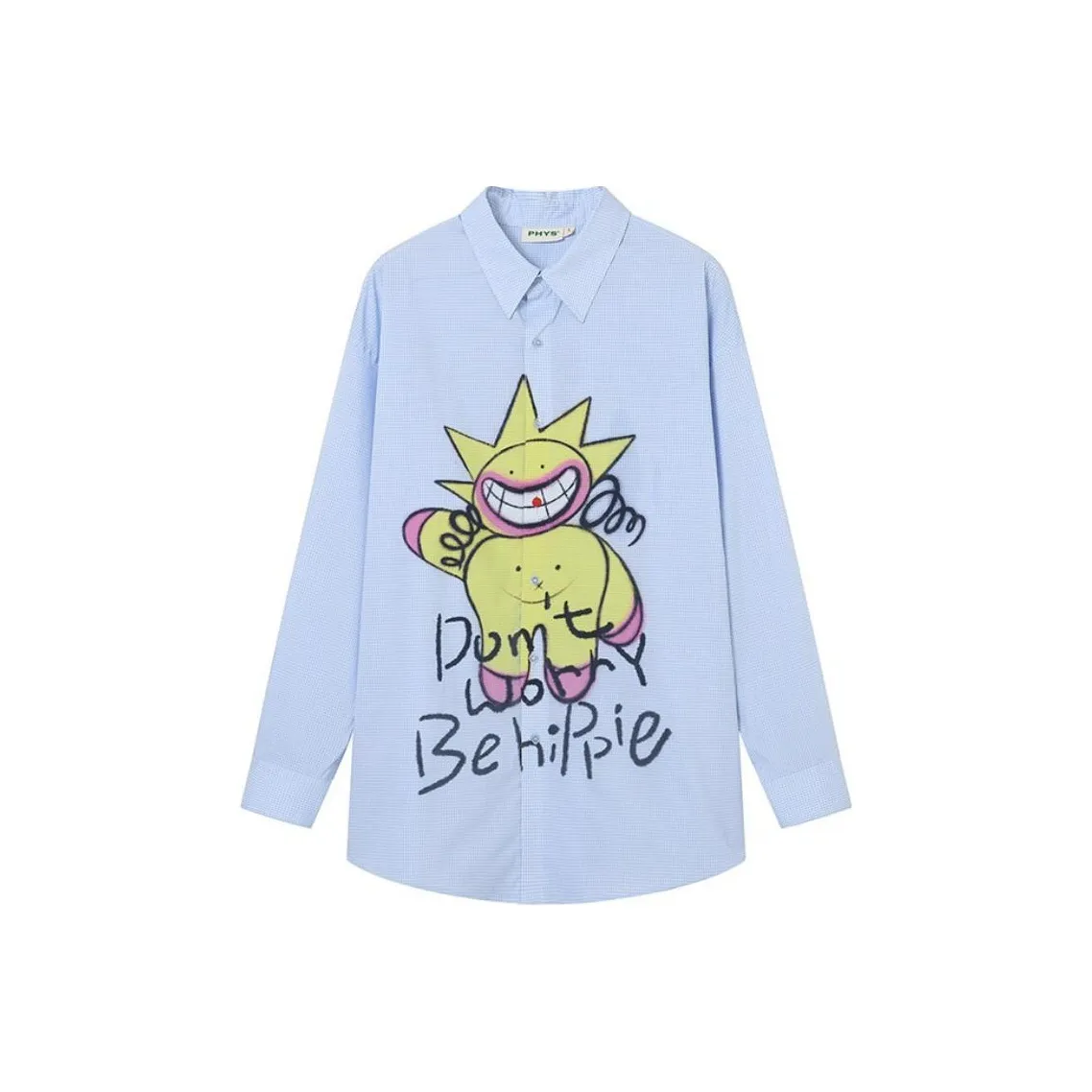 WULISHAONIAN Рубашка Унисекс Чистый Синий