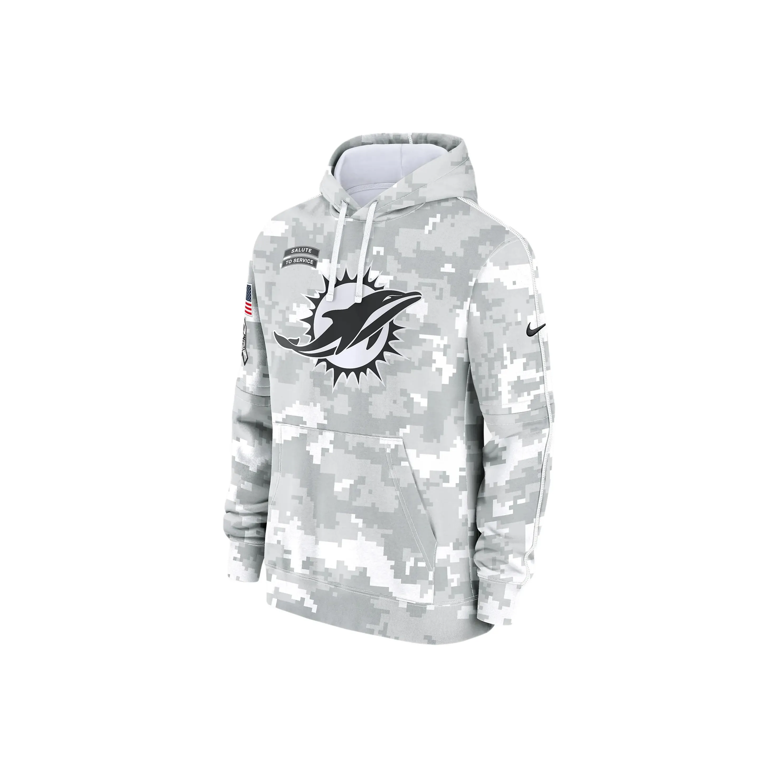 Nike Miami Dolphins Salute To Service Primary Edge Club Men's Nike Nfl Pullover Hoodie
