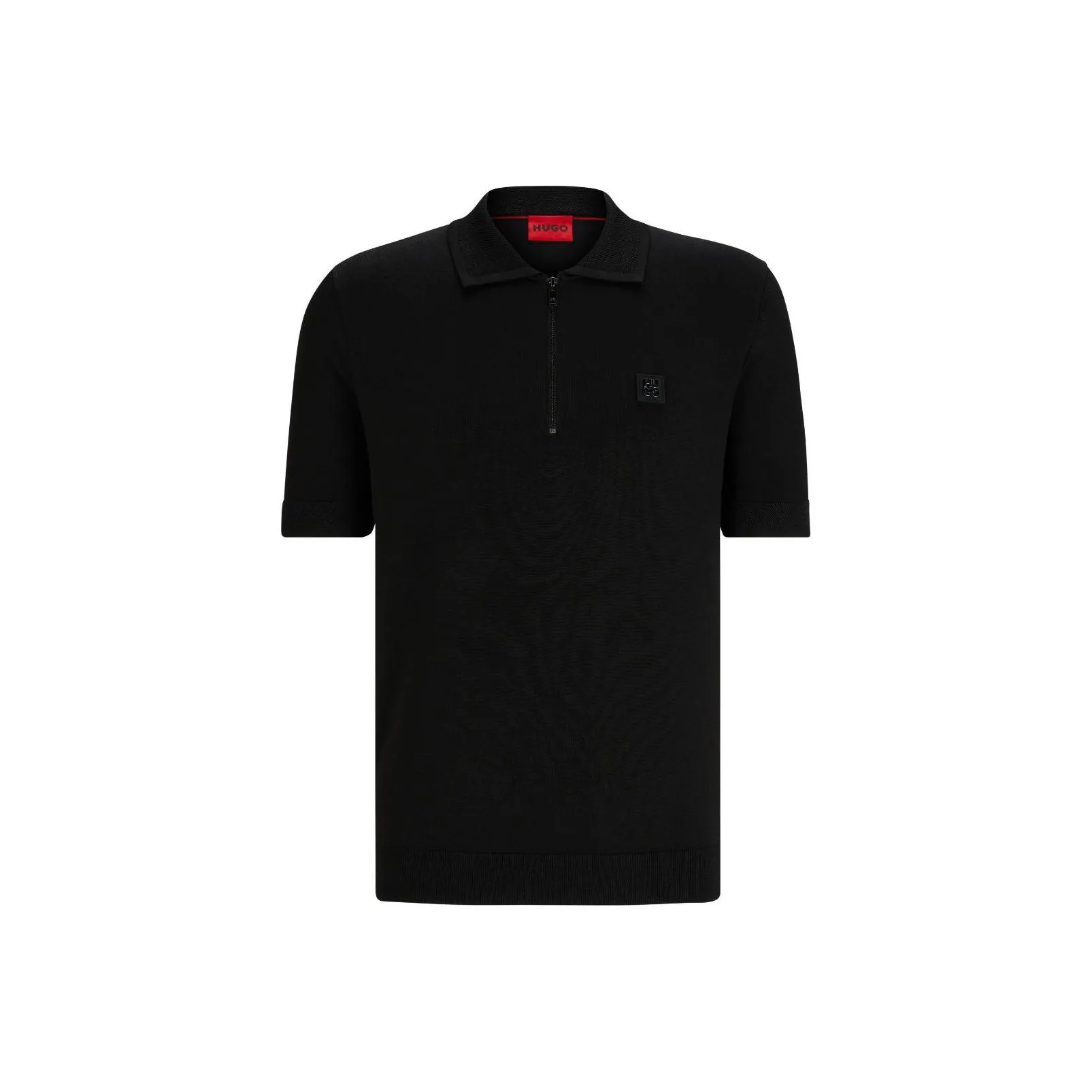 HUGO BOSS Logo appliqué Zip up Polo Shirt