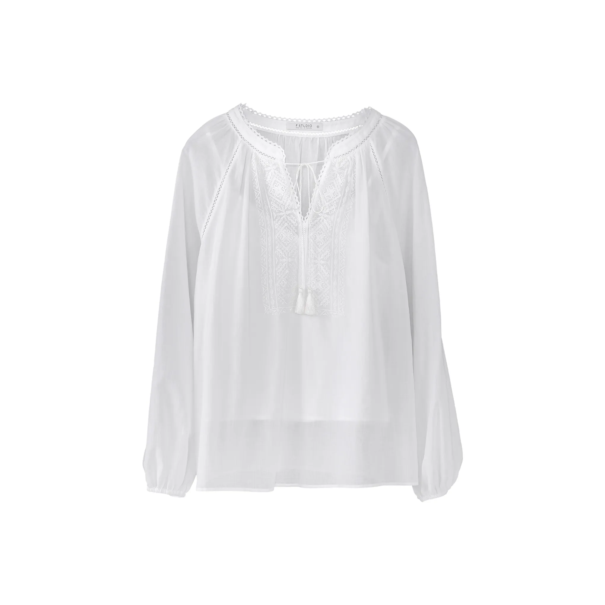 Fstudio Длинный рукав рубашка женский белый