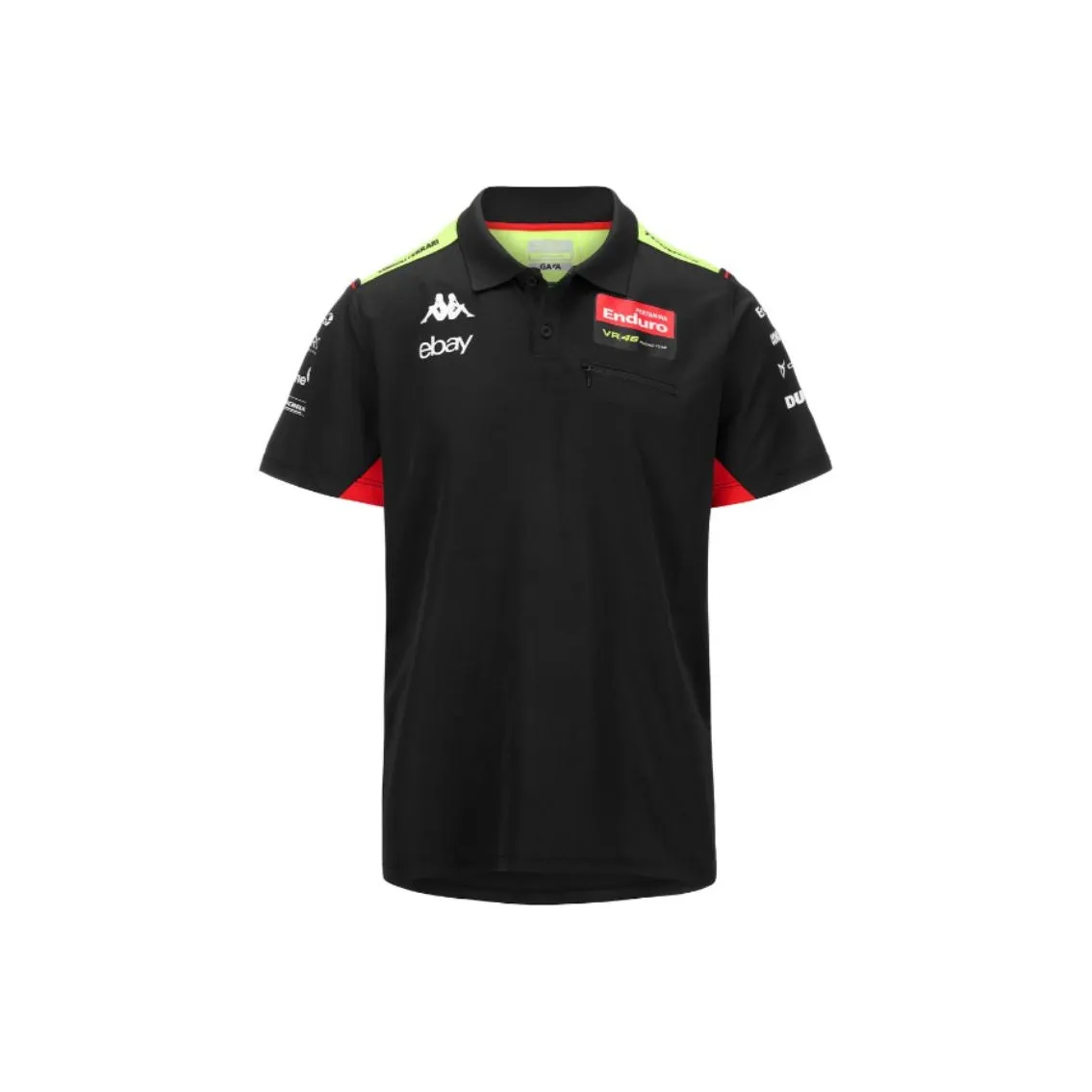 KAPPA x VR46 LIANMINGKUAN Поло Мужское Черное