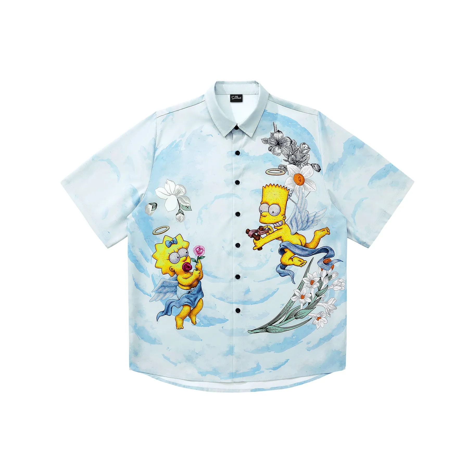 The Simpsons Рубашка Унисекс F11U Синий Белый
